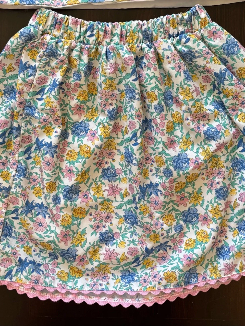 Girls floral matching top and skirt